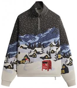 Толстовка Kith Kithmas Village Quarter Zip, черный
