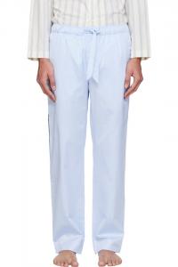 Tekla Синие атласные пижамные штаны