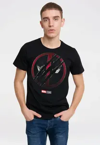 Футболка Logoshirt "Marvel - Deadpool & Wolverine" с классным принтом спереди, черный