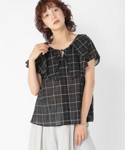 Блузка с воротником-кейпом