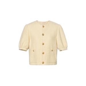 Укороченное пальто женское желтый Celine