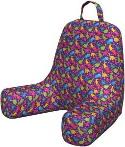 Наволочка для подушки Lunarable Fantasy Reading, яркий узор из плитки с изображением доисторических археологических животных, динозавра Тираннозавра Рекса, мягкая набивная наволочка для кровати, маленький размер, разноцветная., Multicolor