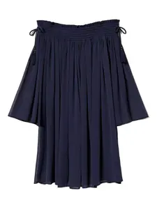 Мини-платье с открытыми плечами и кисточками TWINSET, синий