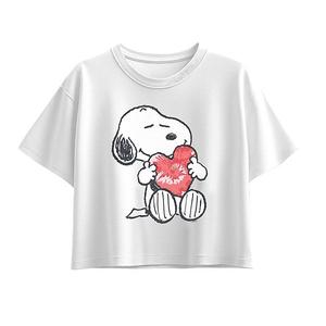 Футболка с сердцем Peanuts Snoopy для девочек 7-16 лет Licensed Character, White