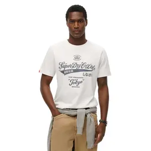 Футболка с коротким рукавом Superdry Workwear Washed Relaxed, белый