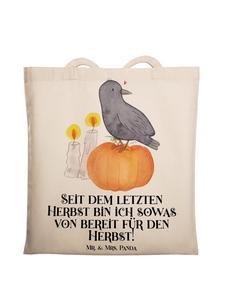 Mr. & Mrs. Panda Сумка с надписью «Осеннее предвкушение» кремового цвета