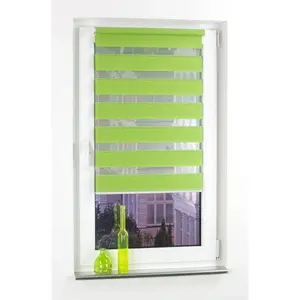 Двойной рулонный карниз Klemmfix DUO-Rollo YOUNG COLOURS Защита от света без сверления Liedeco, Apfelgrün