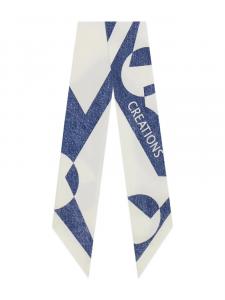Ferragamo шелковый платок с принтом Venna, синий