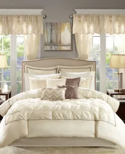 Комплект постельного белья Joella, 24 предмета, размер King Madison Park Essentials, слоновая кость