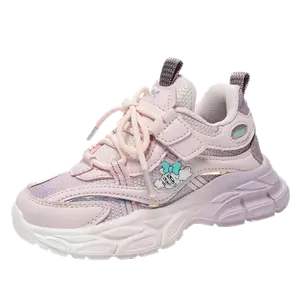 Нескользящие и дышащие низкие кроссовки для детей BOBDOG, розовый/фиолетовый