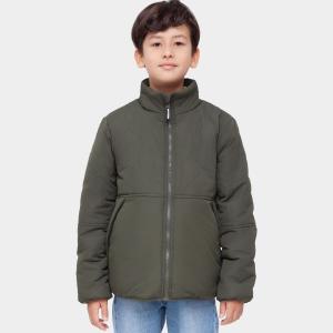 Двусторонняя стеганая куртка Rokka&Rolla для мальчиков, пуховик на флисовой подкладке, оливковый