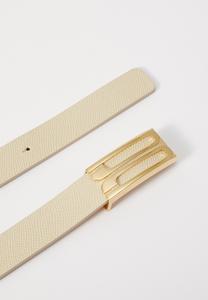 Ремень REGULAR FRAME BELT Victoria Beckham, молочный