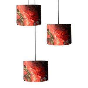 Подвесной светильник Masterlight Venus D XII, бархат / сталь - 3-х ламповый