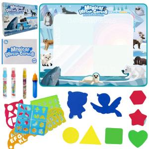 Многофункциональный коврик для воды с набором полярных животных с маркерами и шаблонами Inna marka