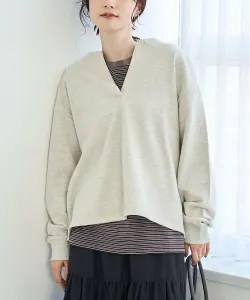 Комплект из флисового пуловера с воротником-стойкой и полосатой длинной футболки Coen, цвет Natural