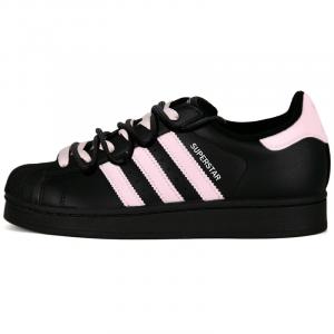 Superstar 2 устойчивые к истиранию низкие детские скейтбординг кроссовки pink unisex Adidas Originals, черный