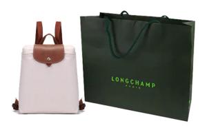 LONGCHAMP Сумка-рюкзак Le Pliage из коровьей кожи женская бумажного цвета
