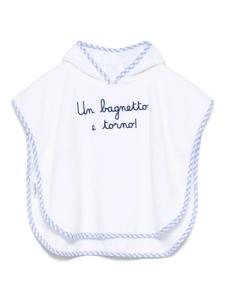 Халат махровый хлопковый MC2 Saint Barth Kids, белый