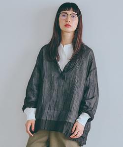 Блузка-поло с воротником-стойкой из сухой марли Studio Clip, цвет Dark Brown 58