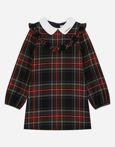 Платье из шерстяной смеси в тартан Dolce&Gabbana, мультиколор