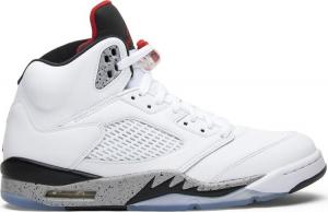 Кроссовки Air Jordan 5 Retro White Cement, белый