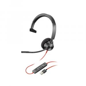 Проводная гарнитура Plantronics Poly C3310-M single-ear (Teams version), черный