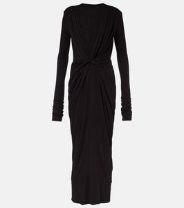 Макси-платье из хлопкового джерси с драпировкой Entire Studios, Soot