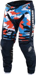 Штаны Troy Lee Designs GP Formula Camo Молодежные мотокроссовые, сине-оранжевые