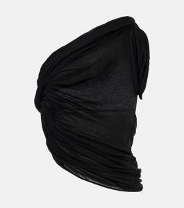 Топ из скрученного хлопка Rick Owens, черный