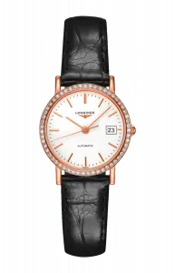 Часы Longines Elegant из розового золота с бриллиантами
