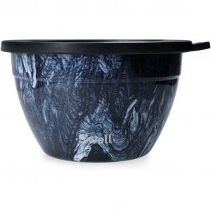 Салатница S'well S'well Onyx Salad Bowl Kit, 1,9 л, 3 шт. из нержавеющей стали, технология Therma-S'well, вакуумная изоляция внешней оболочки S'Well, Azurit-Marmor
