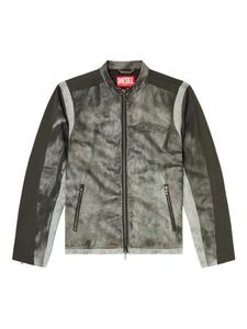 Байкерская куртка с логотипом Diesel, серый