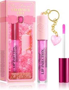 Блеск для губ Charmed Life и брелок для ключей, стойкий блеск для губ для дополнительного объема Too Faced, atspalvis haute pink 4 гр