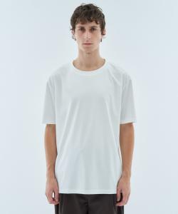 Рубашка с круглым вырезом/Базовый крой и пошив Column, цвет White