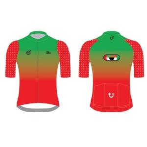 Мужская веломайка Monton Skull Monton Symbols, размер S, красный/зеленый