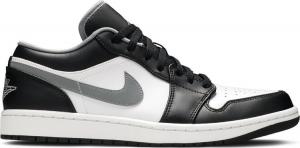 Кроссовки Air Jordan 1 Low Black Medium Grey, черный
