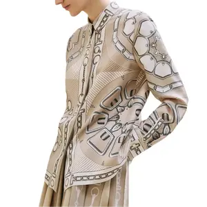 Рубашка FW24 женская Clay Beige HERMES, бежевый