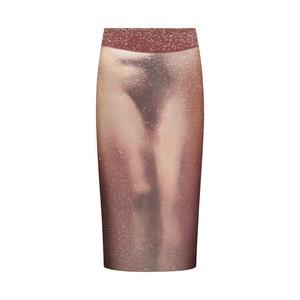 Юбка SKIMS Mesh Cover Ups Midi, розовый