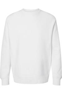 Independent Trading Co. Legend - Премиальная толстовка с круглым вырезом и перекрестной фактурой, белый