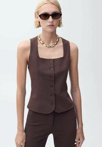 Жилет KLUM Mango, коричневый