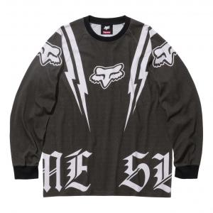 Футболка Supreme x Fox Racing Long-Sleeve T-Shirt 'Black'