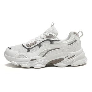 Binary Дышащие низкие массивные кроссовки для увеличения роста, женские, белые, серые