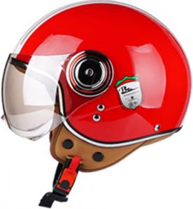 Шлем классический винтажный Esrada Vespa, красный