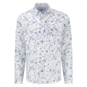 Рубашка Fynch Hatton Summer Linen Prints, белый