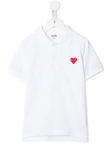 Рубашка поло с логотипом Comme Des Garçons Play Kids, белый
