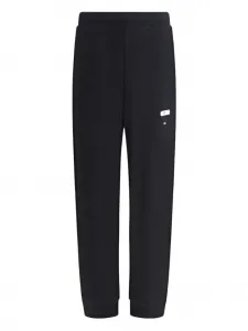 Брюки с манжетами и логотипом Moschino, черный