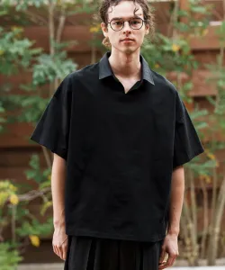 Поло с вырезом-«замочной скважиной» и возможностью смены материала Cambio, цвет Black