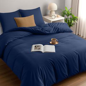 Комплект постельного белья Utopia Bedding, 3 предмета, 260x240/65x65 см, темно-синий