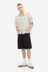 Джинсовые шорты свободного кроя H&M, черный