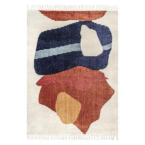 Современный ковёр Ashton с абстрактным рисунком и кисточками Nuloom, 153x244 см